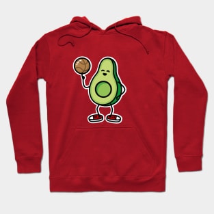 Funny avocado pit basketball basketball player Hoodie